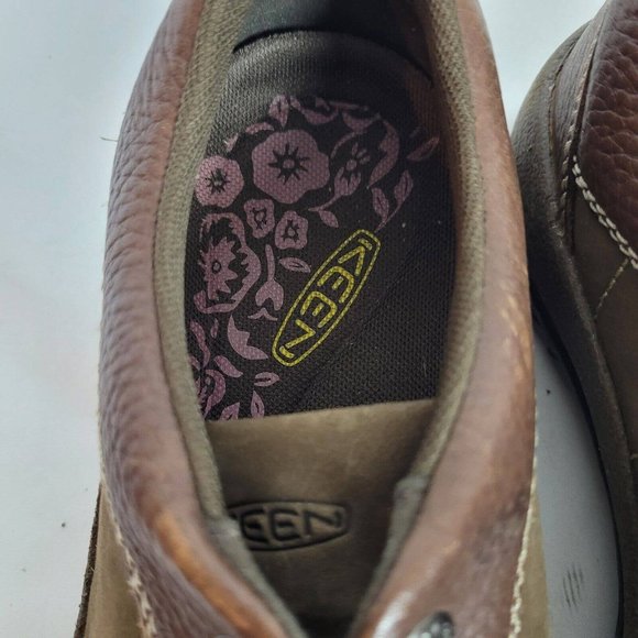 SALE 5/$25 Keen Presidio Leather Oxford Lace Up Sneaker Cascade Shitake Brown - Picture 5 of 10
